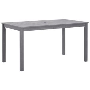 VidaXL Trädgårdsbord grå 140x80x74 cm massivt akaciaträ