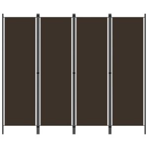 VidaXL Rumsavdelare 4 paneler brun 200x180 cm