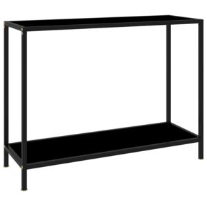 VidaXL Konsolbord svart 100x35x75 cm härdat glas
