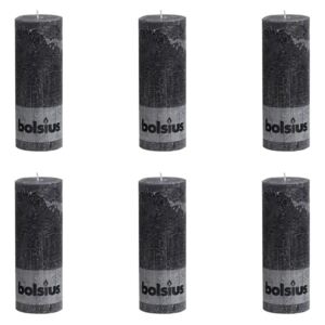 Bolsius Blockljus 190x68 mm antracit 6-pack