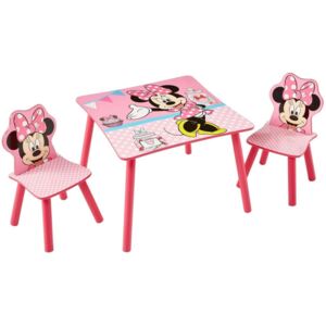 Disney Bord med 2 stolar Mimmi Pigg 63x63x45 cm rosa WORL222013