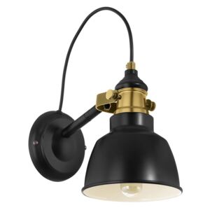 EGLO Vägglampa THORNFORD svart och brons 49522