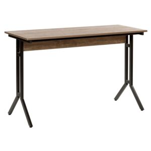 Beliani Skrivbord 120 x 48 cm brun /grå CREEK