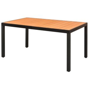 VidaXL Trädgårdsbord brun 150x90x74 cm aluminium och WPC