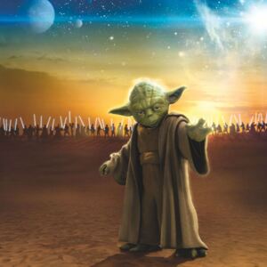Komar Fototapet Star Wars Master Yoda 184x254 cm gul