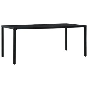 Trädgårdsbord svart 180x83x72 cm stål