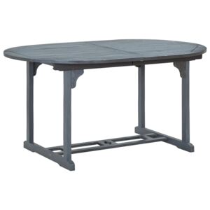 VidaXL Trädgårdsbord grå 200x100x74 cm massivt akaciaträ