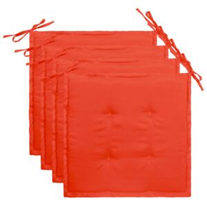 VidaXL Dynor för trädgårdsstolar 4 st röd 40x40x3 cm