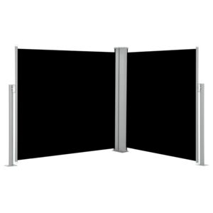 VidaXL Infällbar sidomarkis svart 120x600 cm