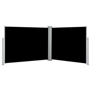 VidaXL Infällbar sidomarkis svart 170x1000 cm