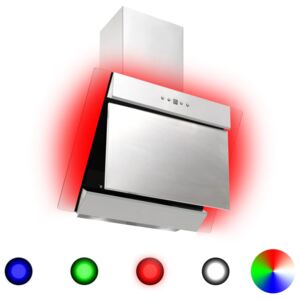 VidaXL Köksfläkt RGB 60 cm rostfritt stål och härdat glas