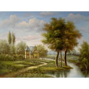 Steve Art Gallery Landskap, oljemålning på duk, 75x100 cm