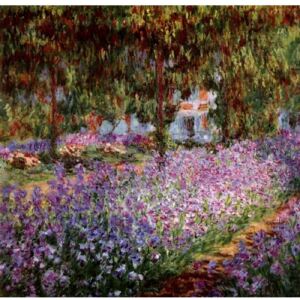 Steve Art Gallery Iris Bed in Monet-s Garden,Claude Monet,50x50cm