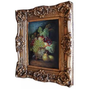 Steve Art Gallery Frukter, oljemålning med ram, innermått 30x40 cm
