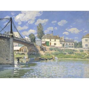 Steve Art Gallery Bridge at Villeneuve-la-Garenne,Alfred Sisley,49.5x65.4cm