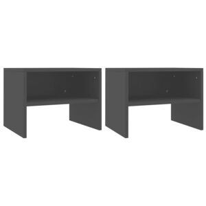 VidaXL Sängbord 2 st svart 40x30x30 cm spånskiva
