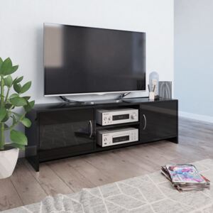 VidaXL TV-bänk svart högglans 120x30x37,5 cm spånskiva