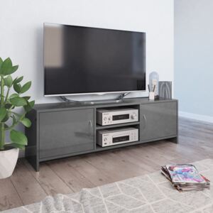VidaXL TV-bänk grå högglans 120x30x37,5 cm spånskiva