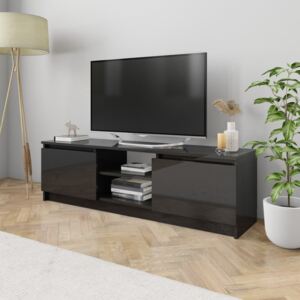 VidaXL TV-bänk svart högglans 120x30x35,5 cm spånskiva