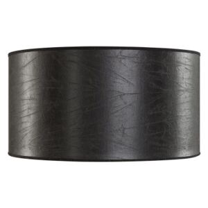 SHADE CYLINDER - Leather Black, M Ø40xH21cm