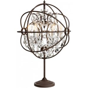 ROME CRYSTAL Table Lamp - Antique Rust/Crystal