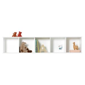WOOD Shelving Unit with Support 5x1 - White