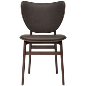 ELEPHANT Dining Chair, Dark Stained/Leather: Vintage Leather: Dark Brown 21001