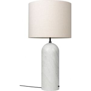 GRAVITY Floor Lamp XL Low - White Marble/Canvas