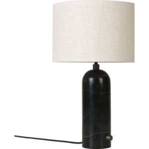 GRAVITY Table Lamp Small - Black Marble/Canvas