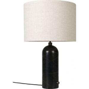 GRAVITY Table Lamp Large - Black Marble/Canvas