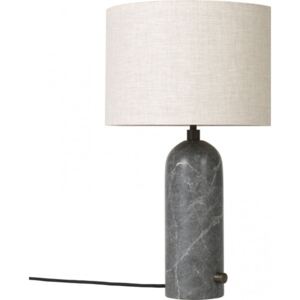 GRAVITY Table Lamp Small - Grey Marble/Canvas