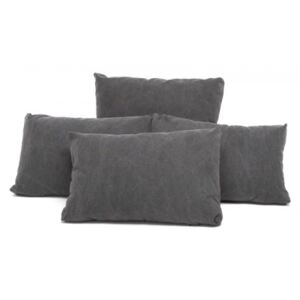 Madonna Sofa Cushion, Large: Fabric-Canvas-Washed Black 066