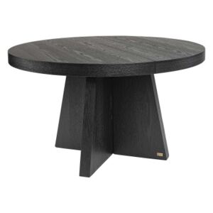 TRENT Dining Table Extension - Black Oak Ø130-L240cm