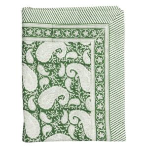 BIG PAISLEY Duk - Forest Green 160x160cm