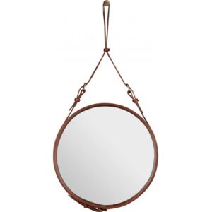 ADNET Wall Mirror - Ø45cm Tan Leather