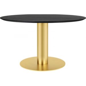 GUBI 2.0 Dining Table - Round Ø130cm Brass/Black Wood