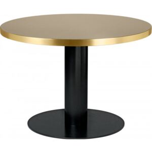 GUBI 2.0 Dining Table - Round Ø110cm Black/Beige Glass