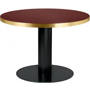 GUBI 2.0 Dining Table - Round Ø110cm Black/Red Glass