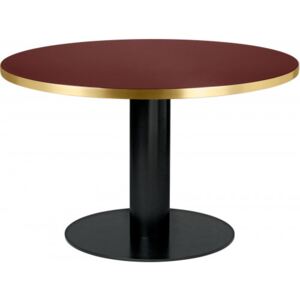 GUBI 2.0 Dining Table - Round Ø125cm Black/Red Glass