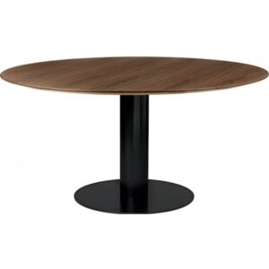 GUBI 2.0 Dining Table - Round Ø150cm Black/Walnut