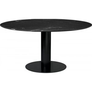 GUBI 2.0 Dining Table - Round Ø150cm Black/Black Marble