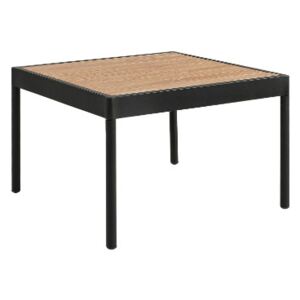 ESTEPONA Side Table 60x60cm - Black/Teak colour