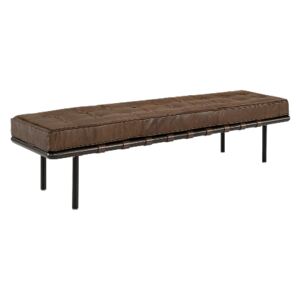 PRINCETOWN Bench 163cm – Chocolate Brown Leather