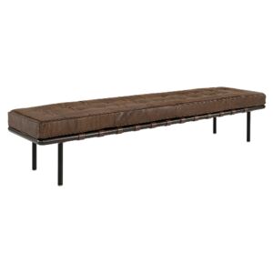 PRINCETOWN Bench 198cm – Chocolate Brown Leather