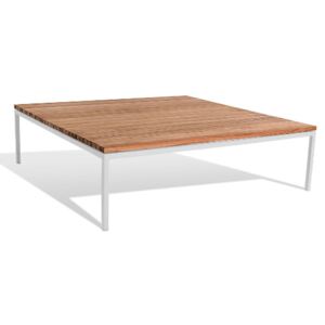 BÖNAN Lounge Table L - Light Grey / Teak