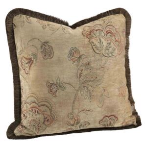 MIRALAGO FLOWER Cushioncover with fringe - Beige 50x50cm