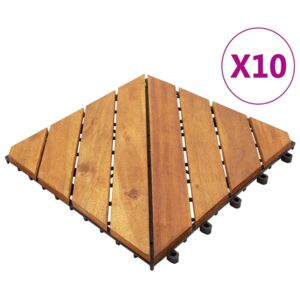 VidaXL Trall 10 st 30x30 cm massivt akaciaträ