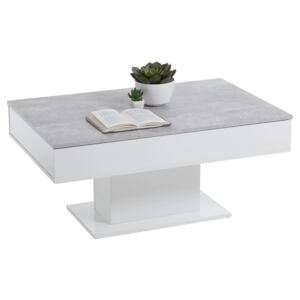 FMD Soffbord betonggrå och vit