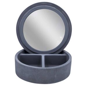 RIDDER Sminklåda med spegel cementgrå