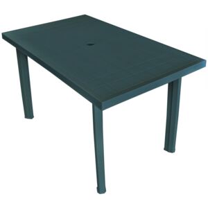 VidaXL Trädgårdsbord grön 126x76x72 cm plast
